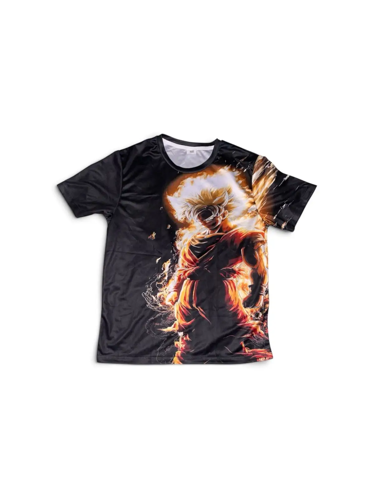 Anime Graphic Print T-Shirt Black