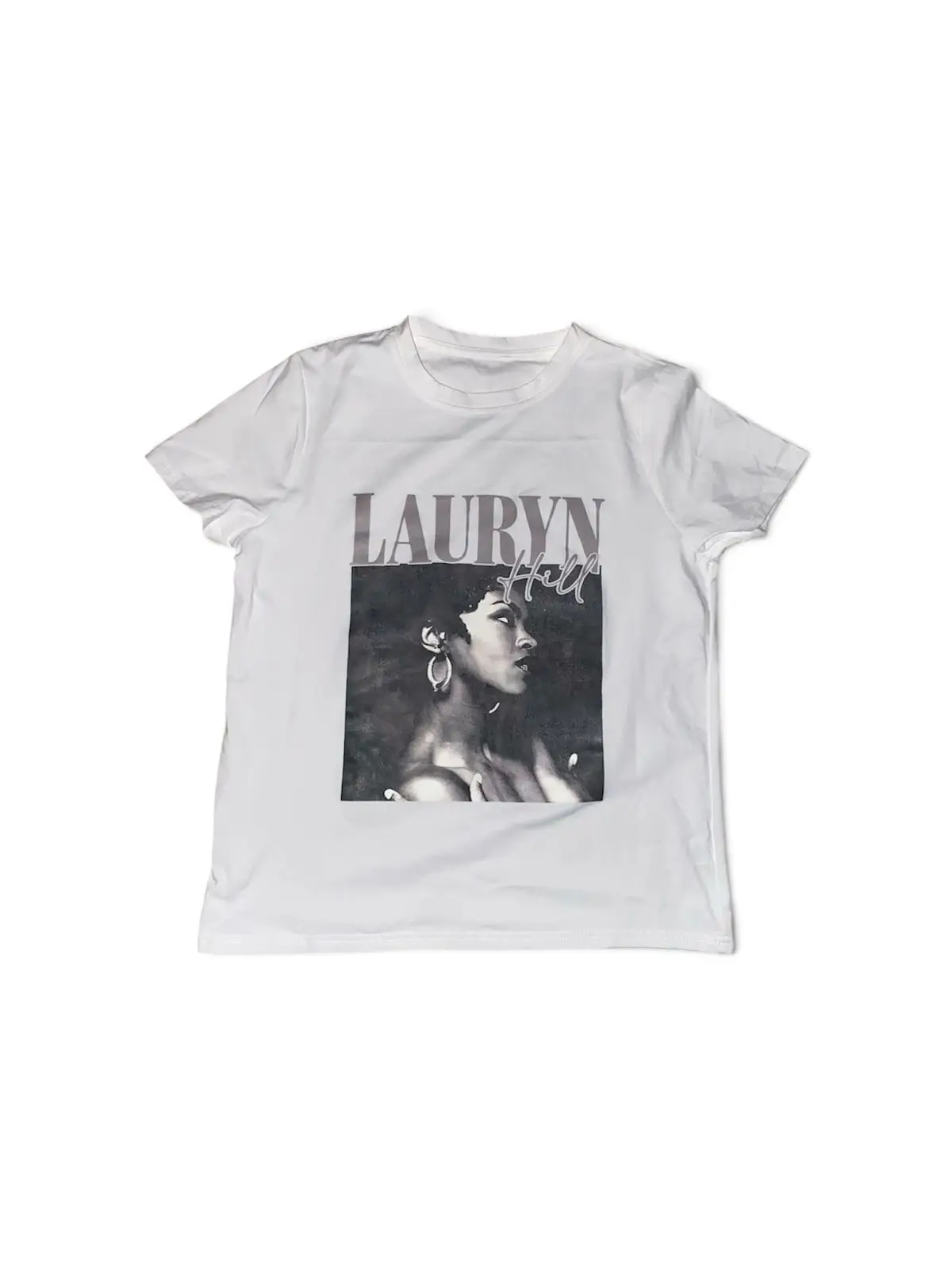 Lauryn Hill Graphic Print White T-Shirt