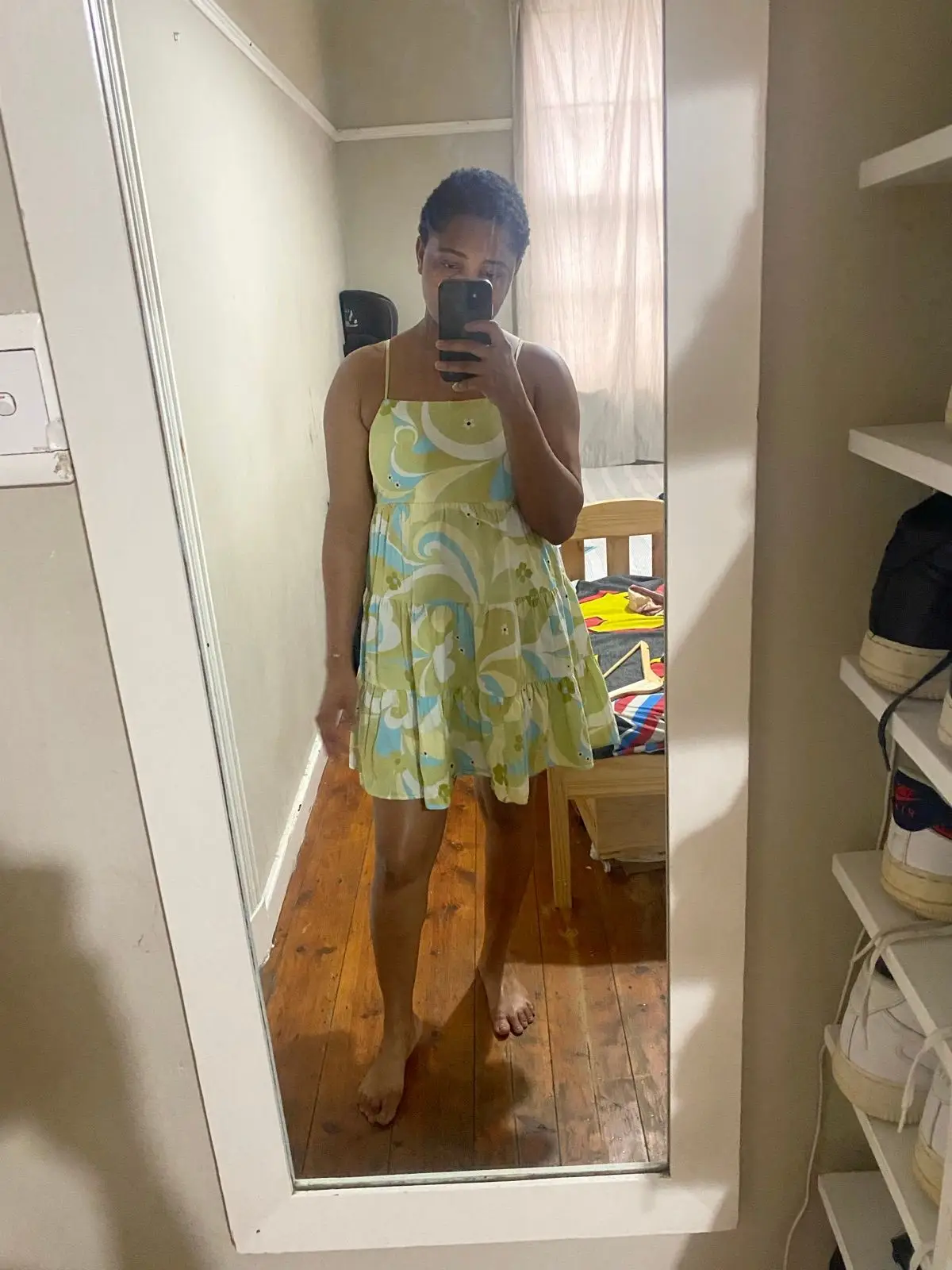 Cotton On Green Patterned Tiered Dress