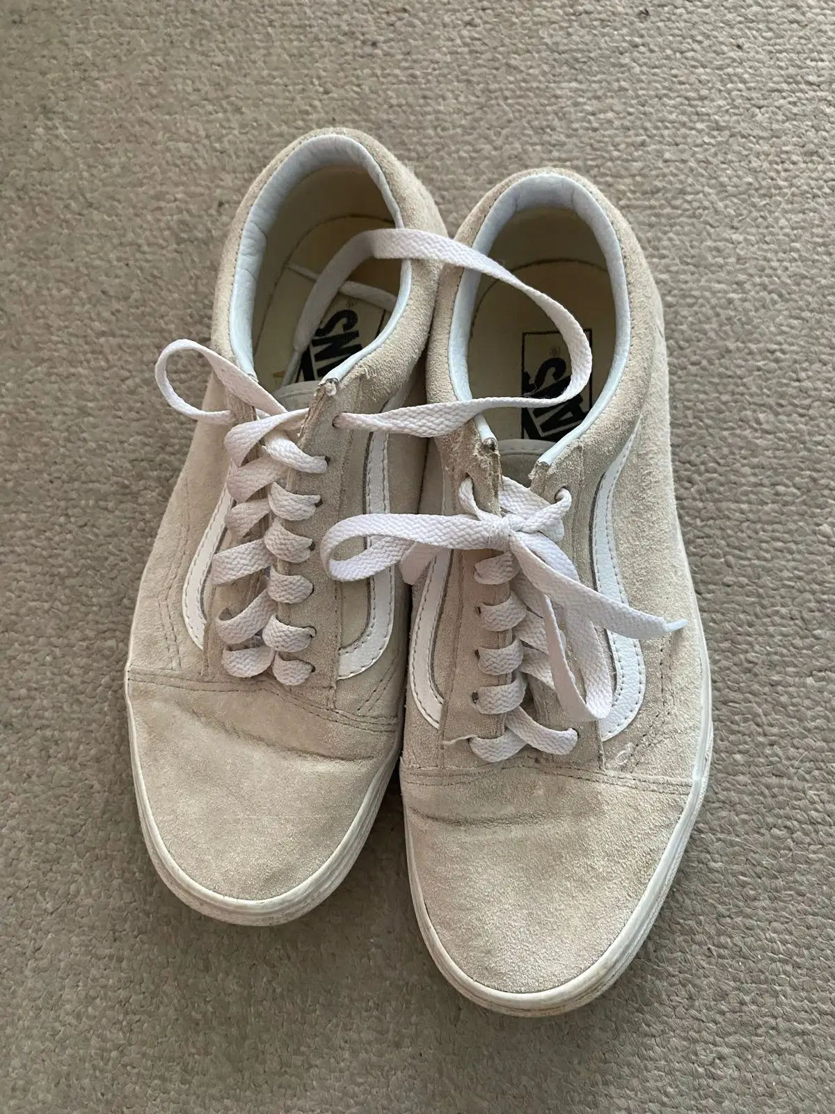 Vans Old Skool Beige Suede Sneakers