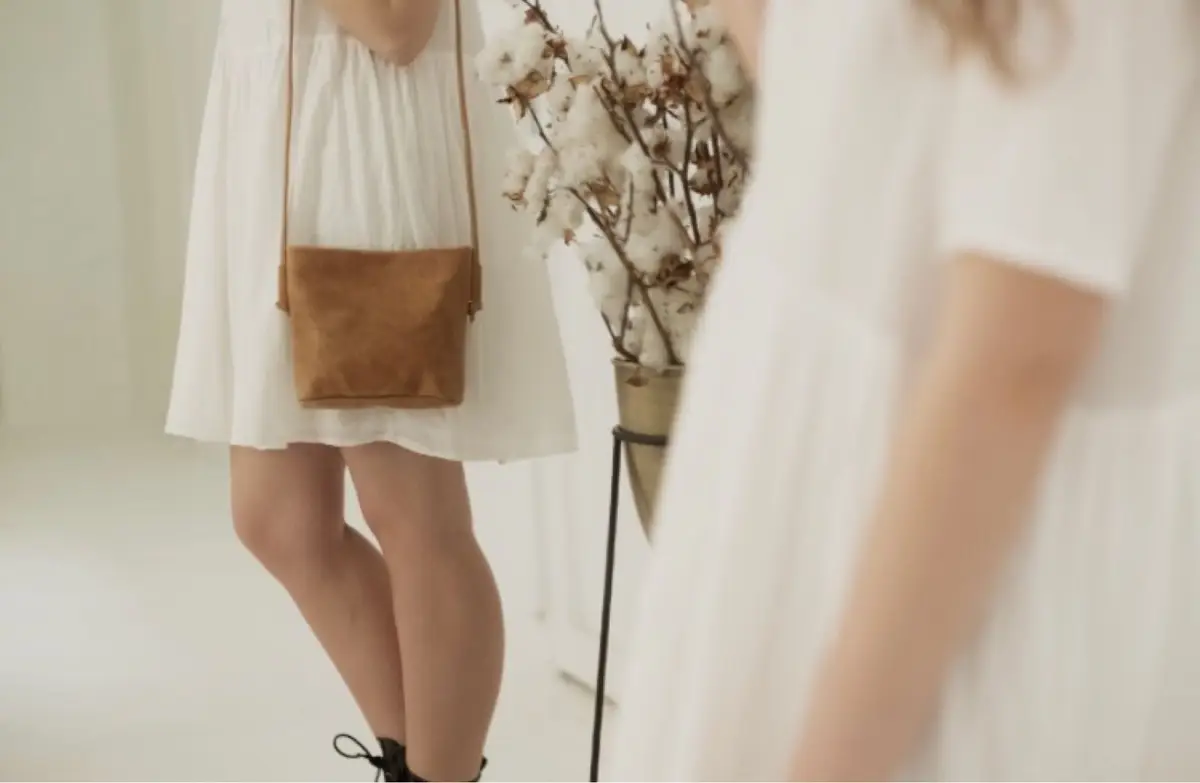 Tan Leather Crossbody Bag