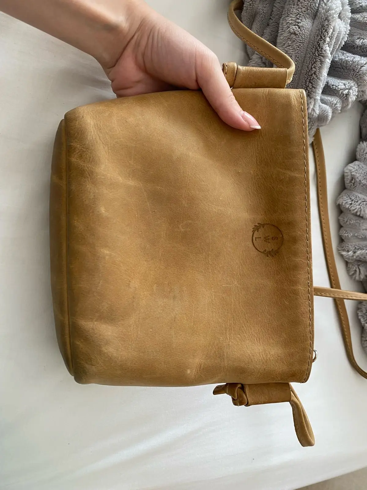 Tan Leather Crossbody Bag