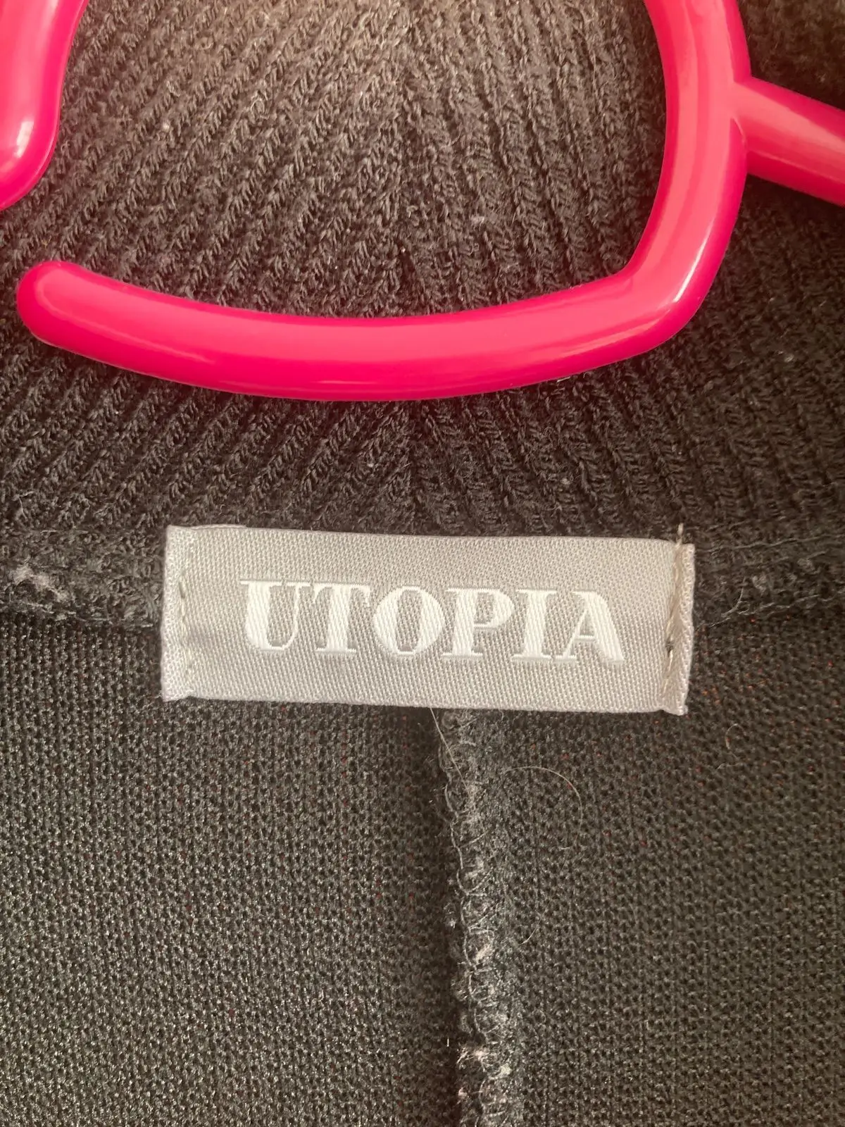 Utopia Black Knit Open-Front Coat