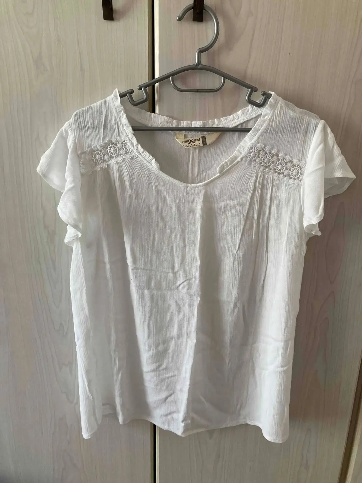 Mr Price Maxed White Lace Detail Blouse