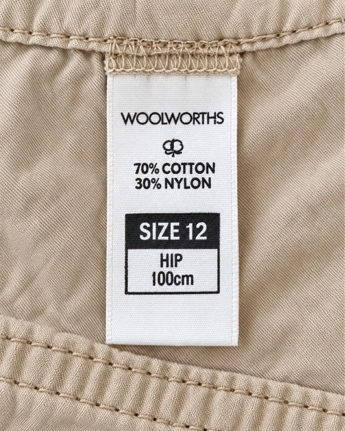 Woolworths Beige Utility Shorts Size 12