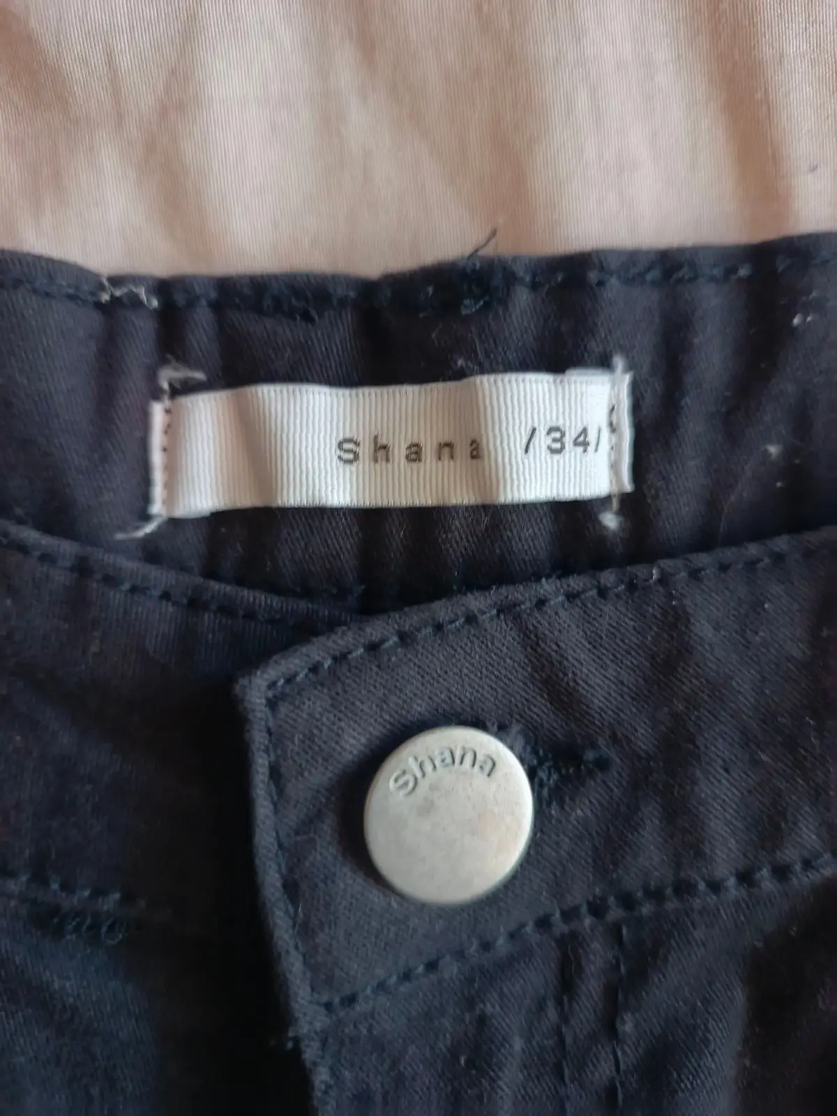 Black Cotton Shorts Size 34