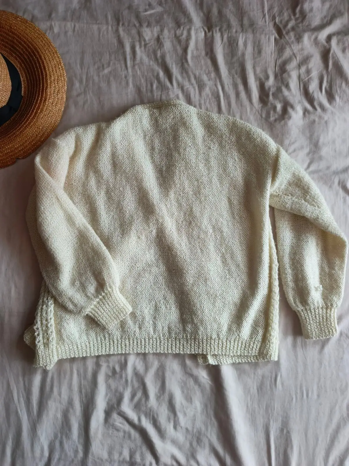 Cream Open Knit Cardigan