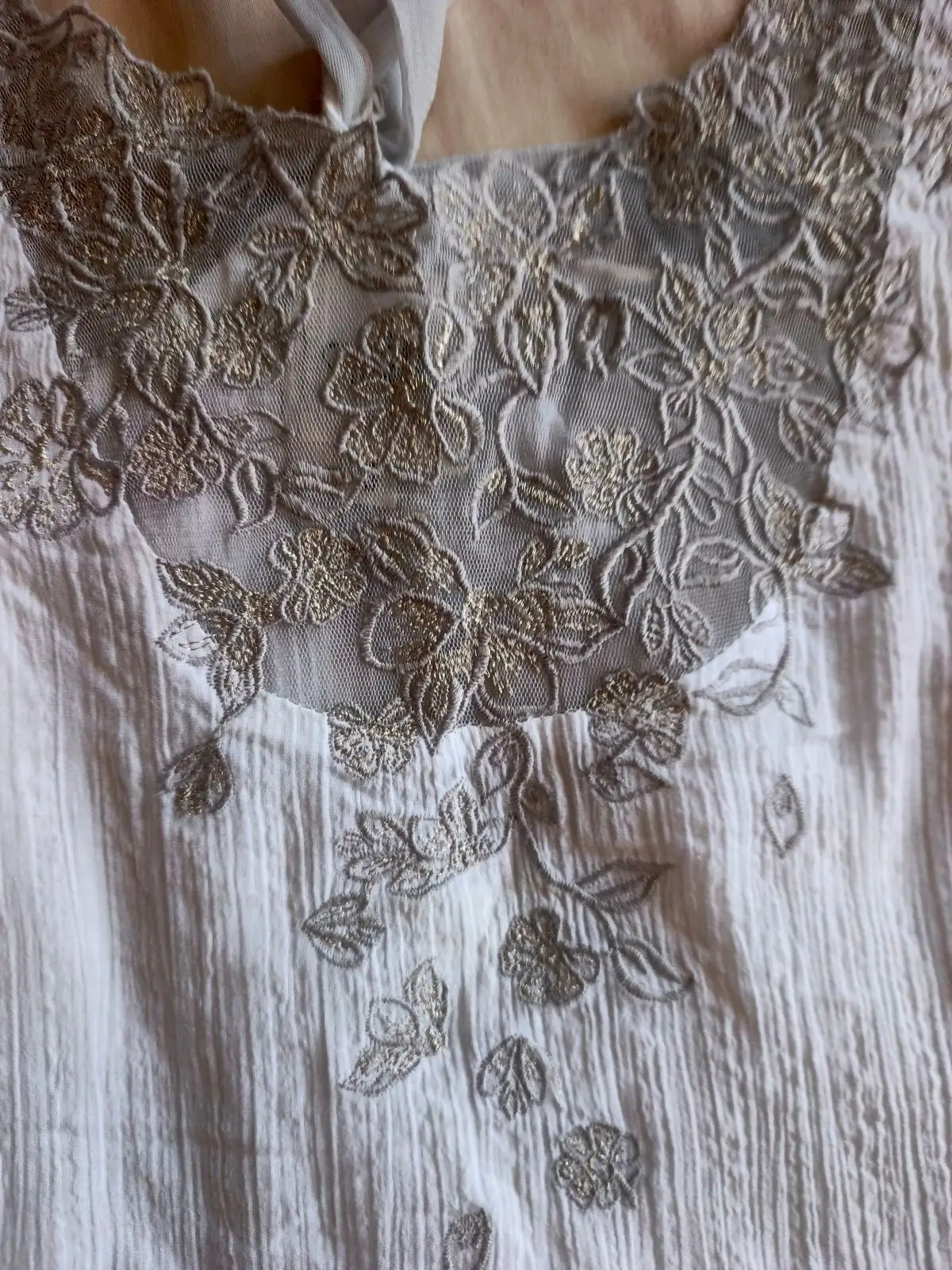 Cherokee White Embroidered Camisole Top