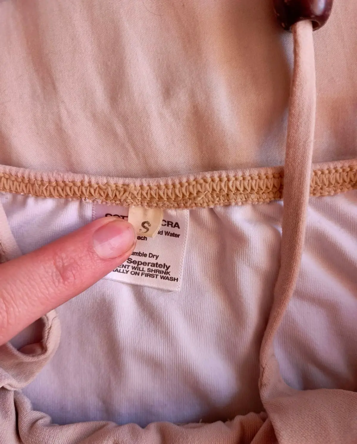 Peach Slip Dress with Ring Detail