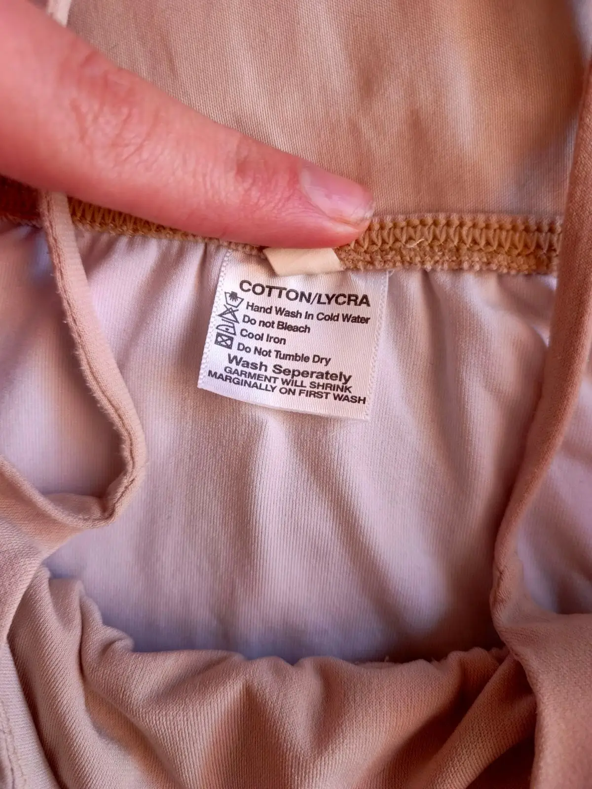 Peach Slip Dress with Ring Detail