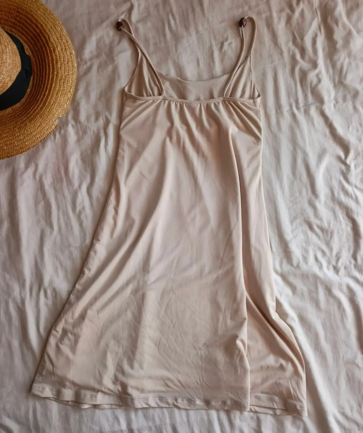 Peach Slip Dress with Ring Detail
