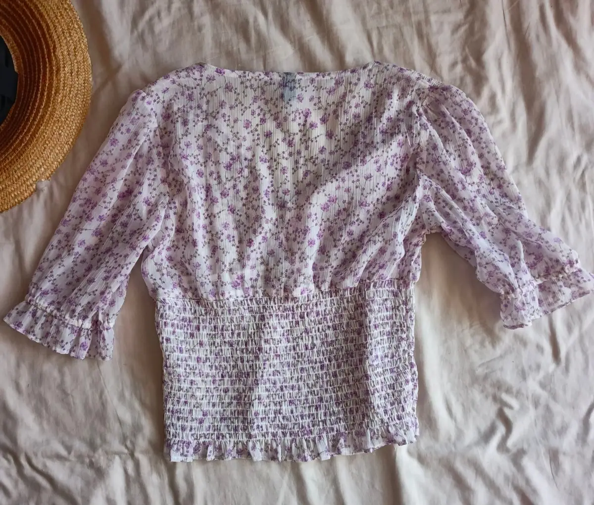 Woolworths Edit On Floral Smocked Blouse
