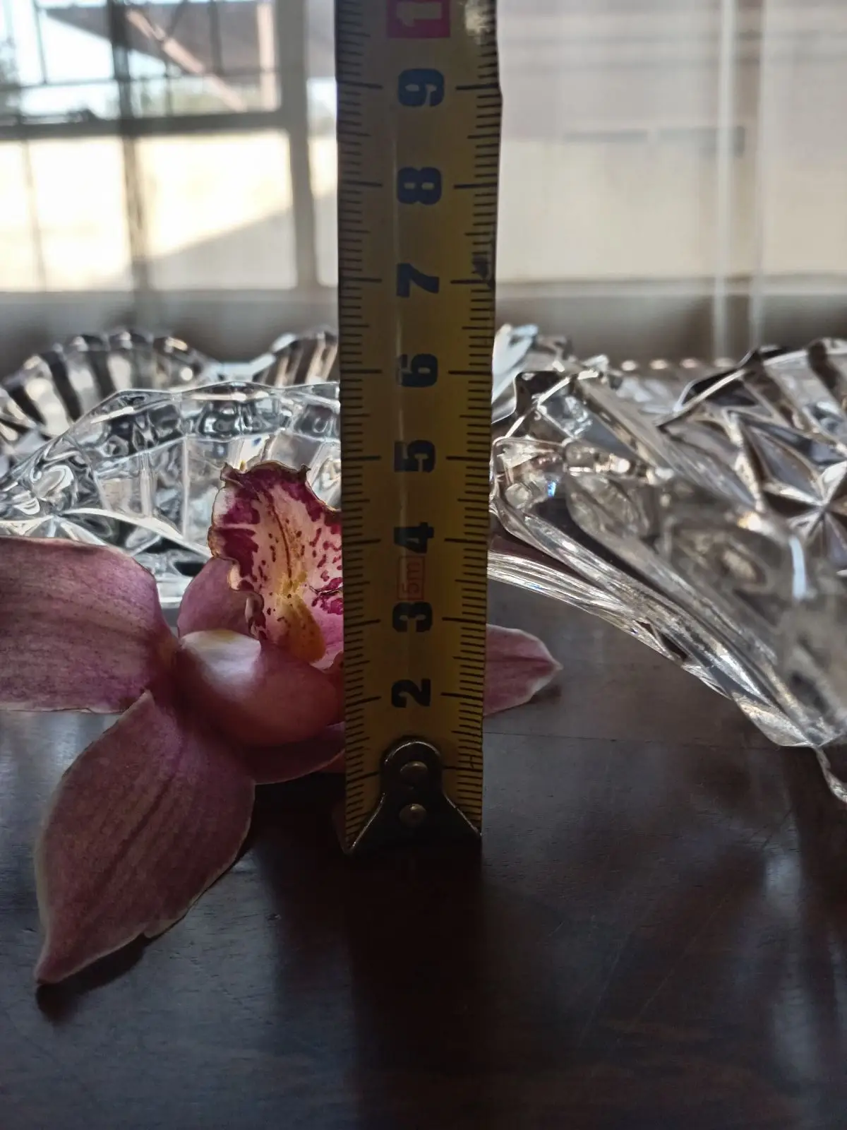 Vintage Pressed Clear Glass Fruit Motif Plate