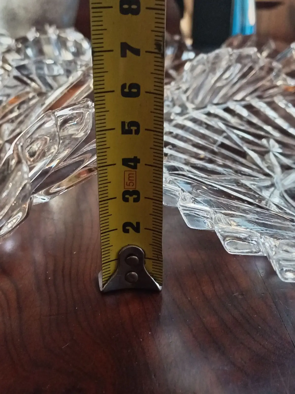 Vintage Pressed Clear Glass Fruit Motif Plate