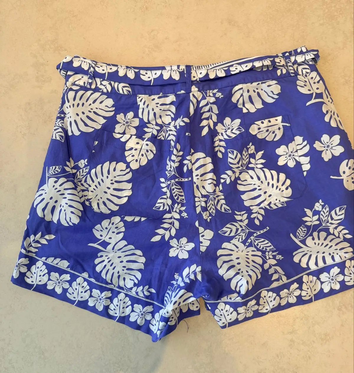 Woolworths Blue Floral Print Shorts Size 12