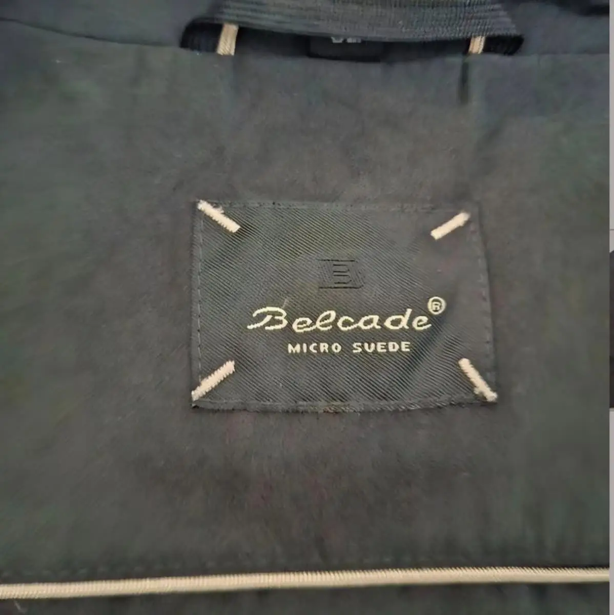 BELCADE MEN'S BLACK MICROSUEDE ZIP JACKET