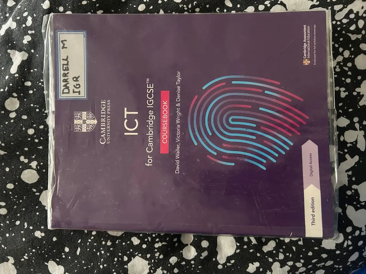 Cambridge University Press Cambridge IGCSE ICT Coursebook Third Edition