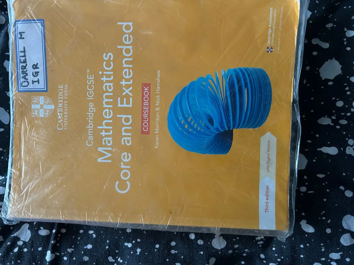 Cambridge University Press Cambridge IGCSE Mathematics Core and Extended Coursebook Third Edition