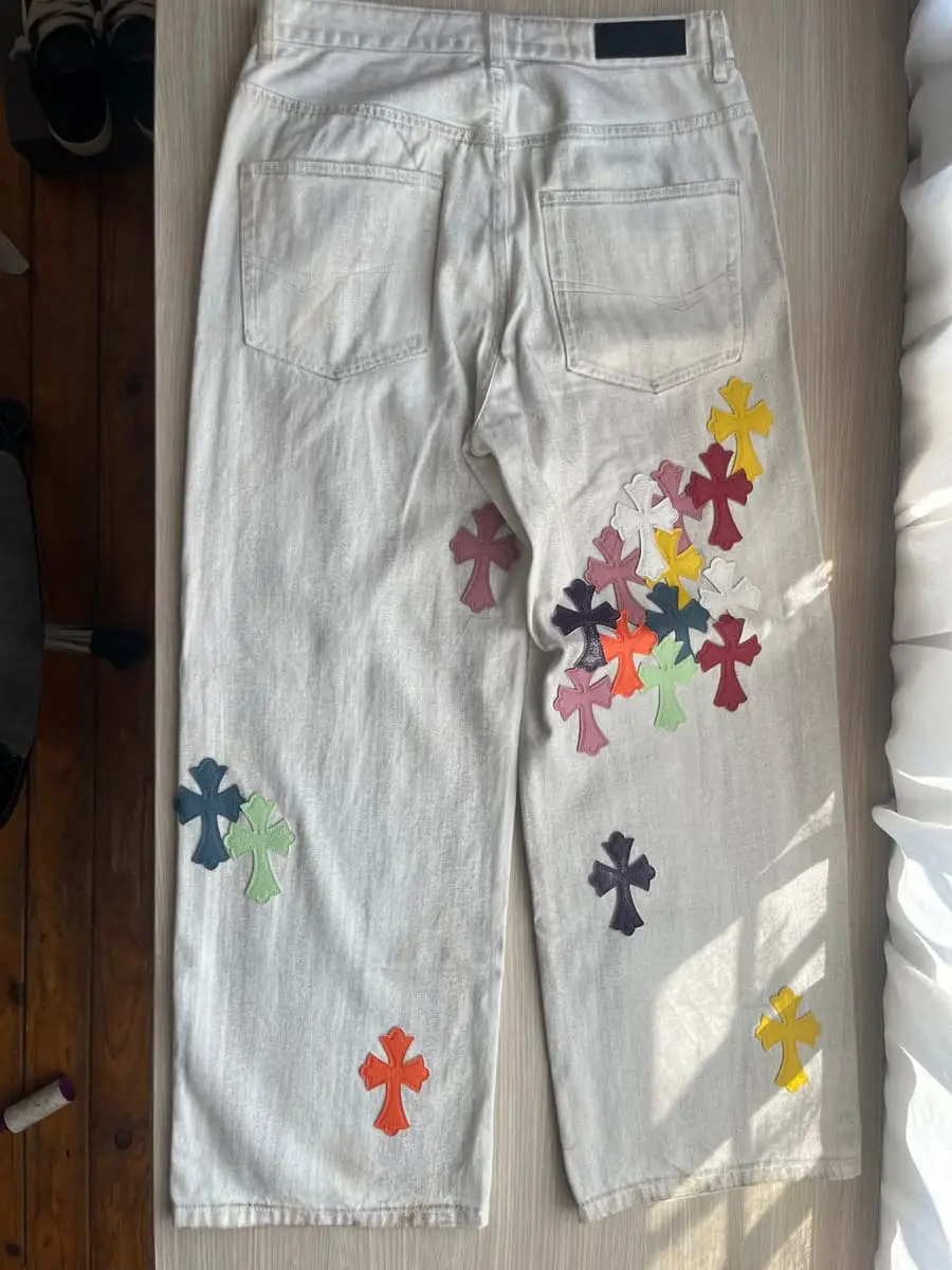Chrome Hearts White Denim Jeans