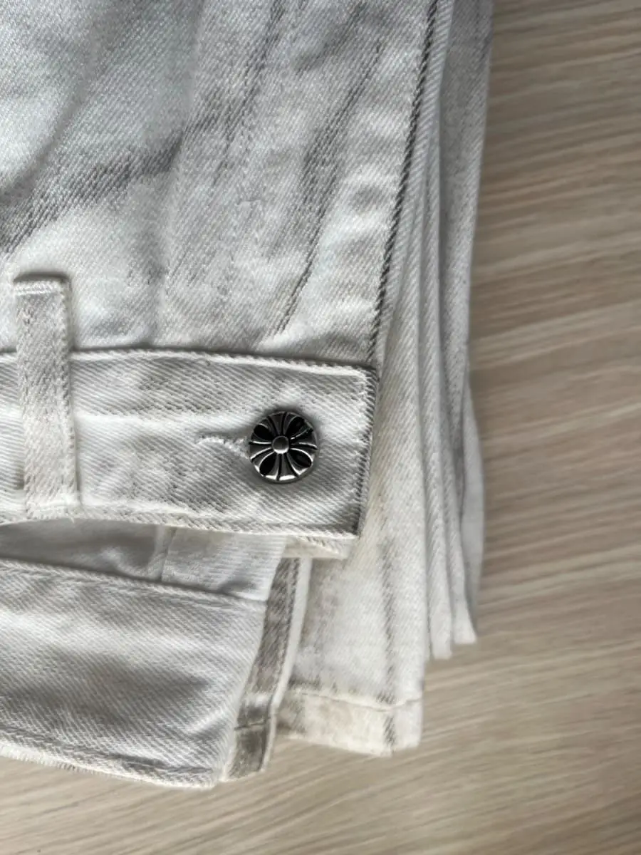 Chrome Hearts White Denim Jeans