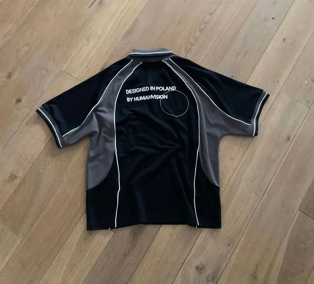 Humanvision Black and Grey Jersey Top