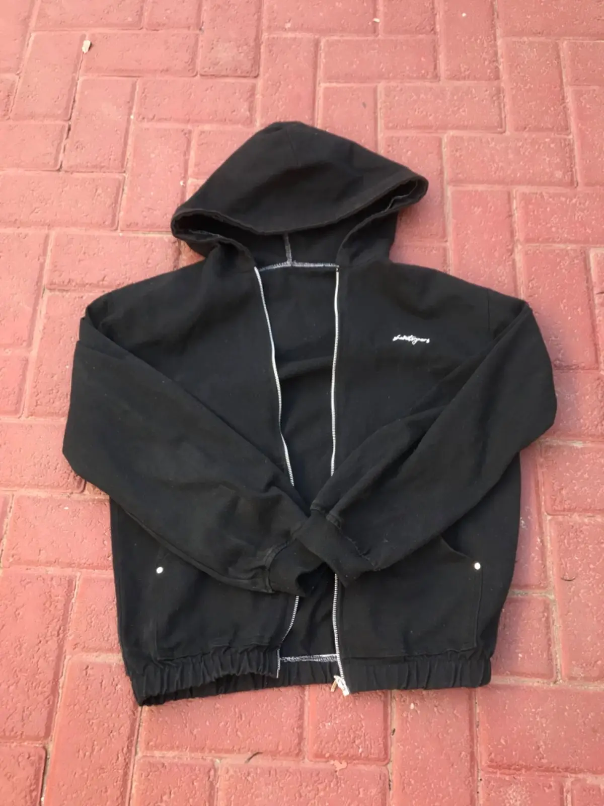 Thirtyyears Black Zip-Up Hoodie
