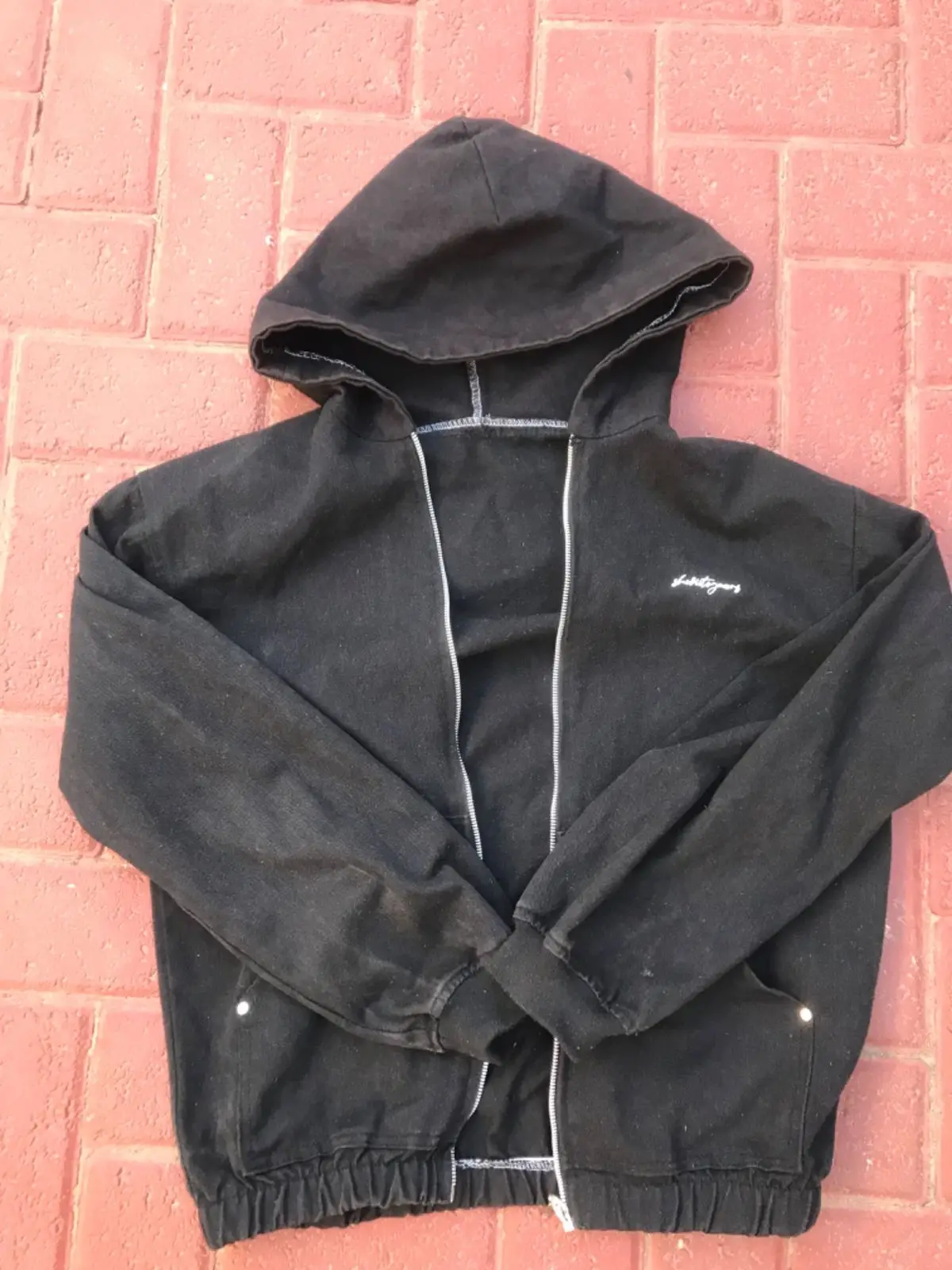 Thirtyyears Black Zip-Up Hoodie