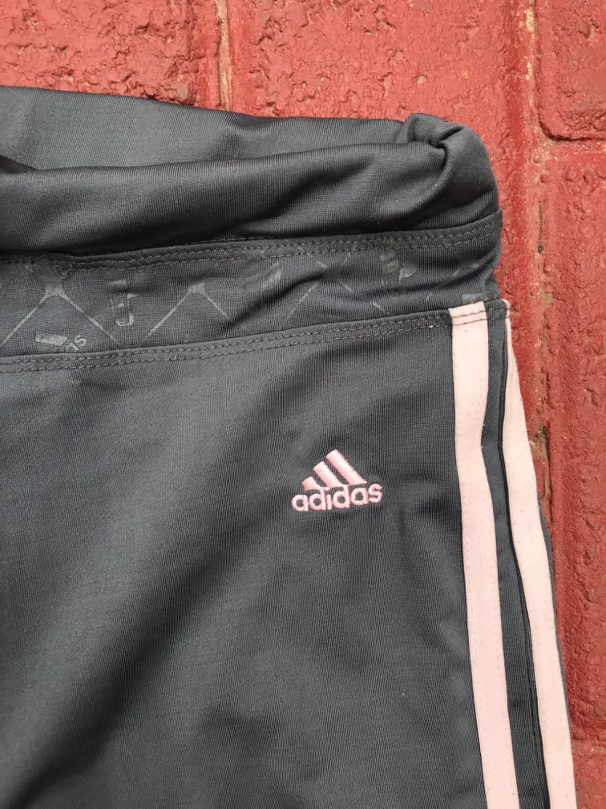 Adidas Grey Three-Stripe Crop Pants