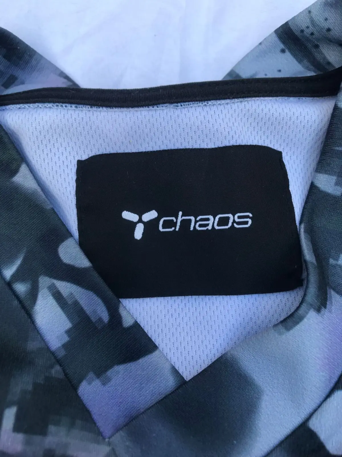 Long Sleeve Patterned Top with Chaos Print