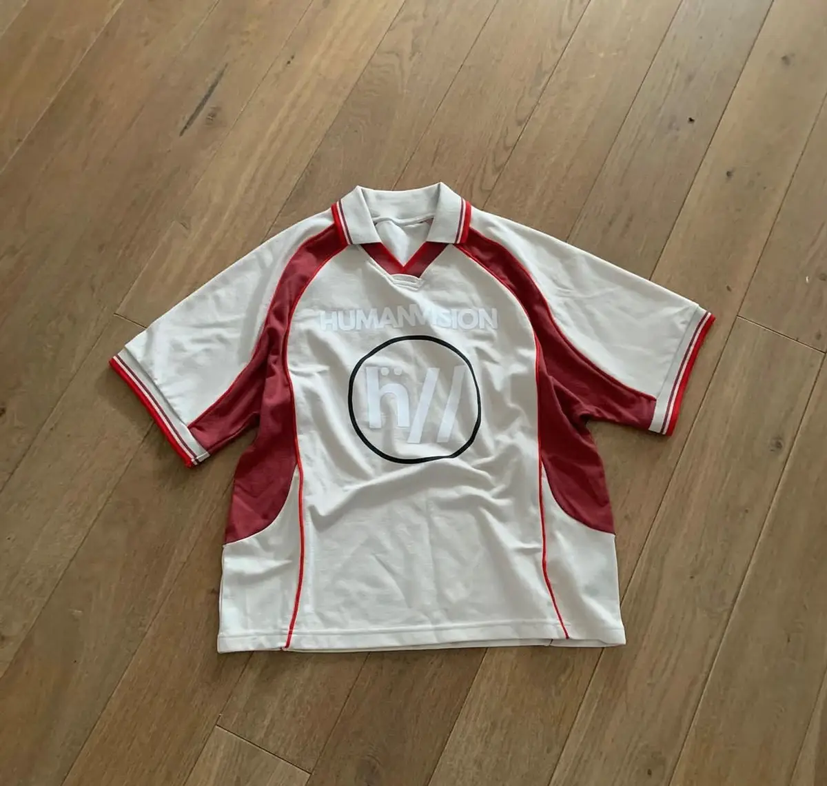 Humanvision Collared Jersey White Maroon