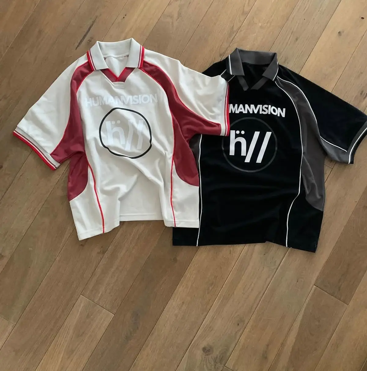 Humanvision Collared Jersey White Maroon