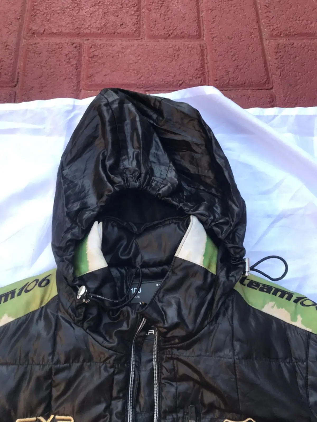 EXR Quilted Hooded Jacket with Green Camo Accents