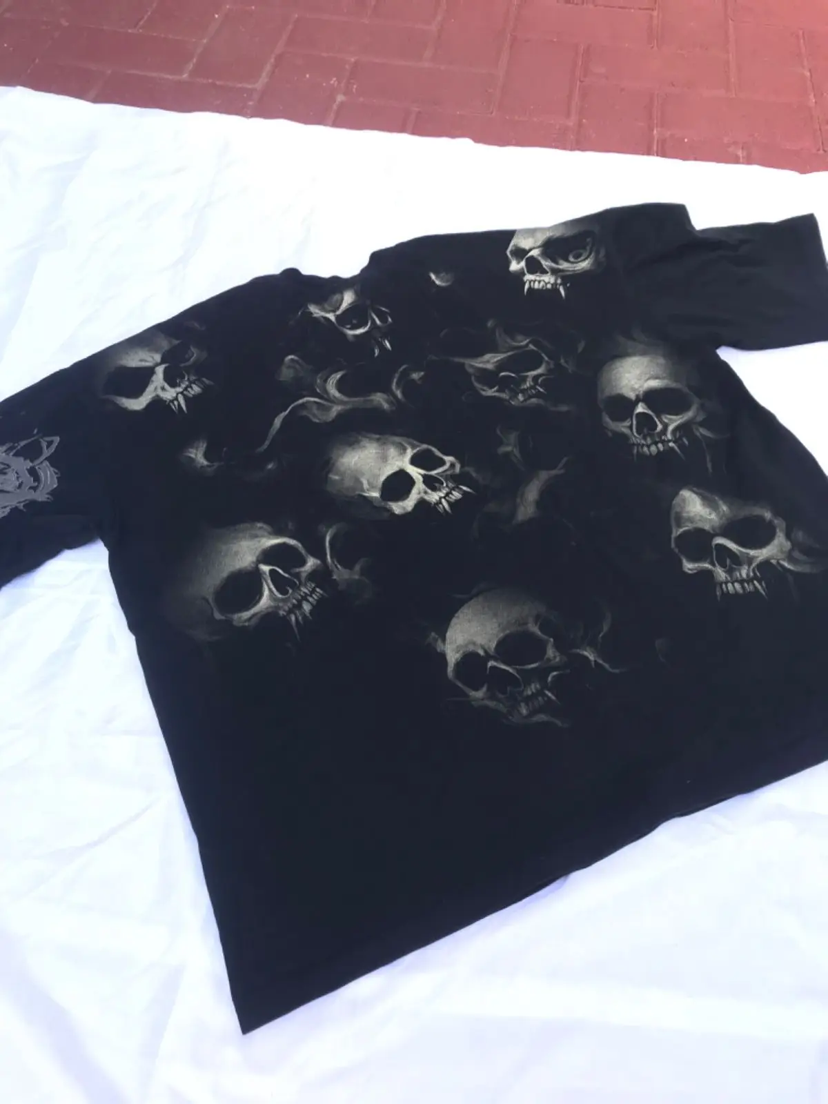 Black Graphic Print Oversized T-Shirt