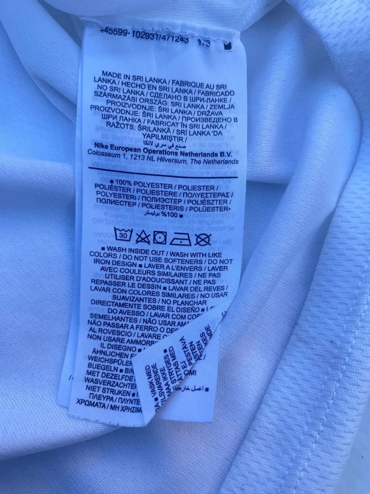 Nike Dri-FIT White Athletic T-Shirt