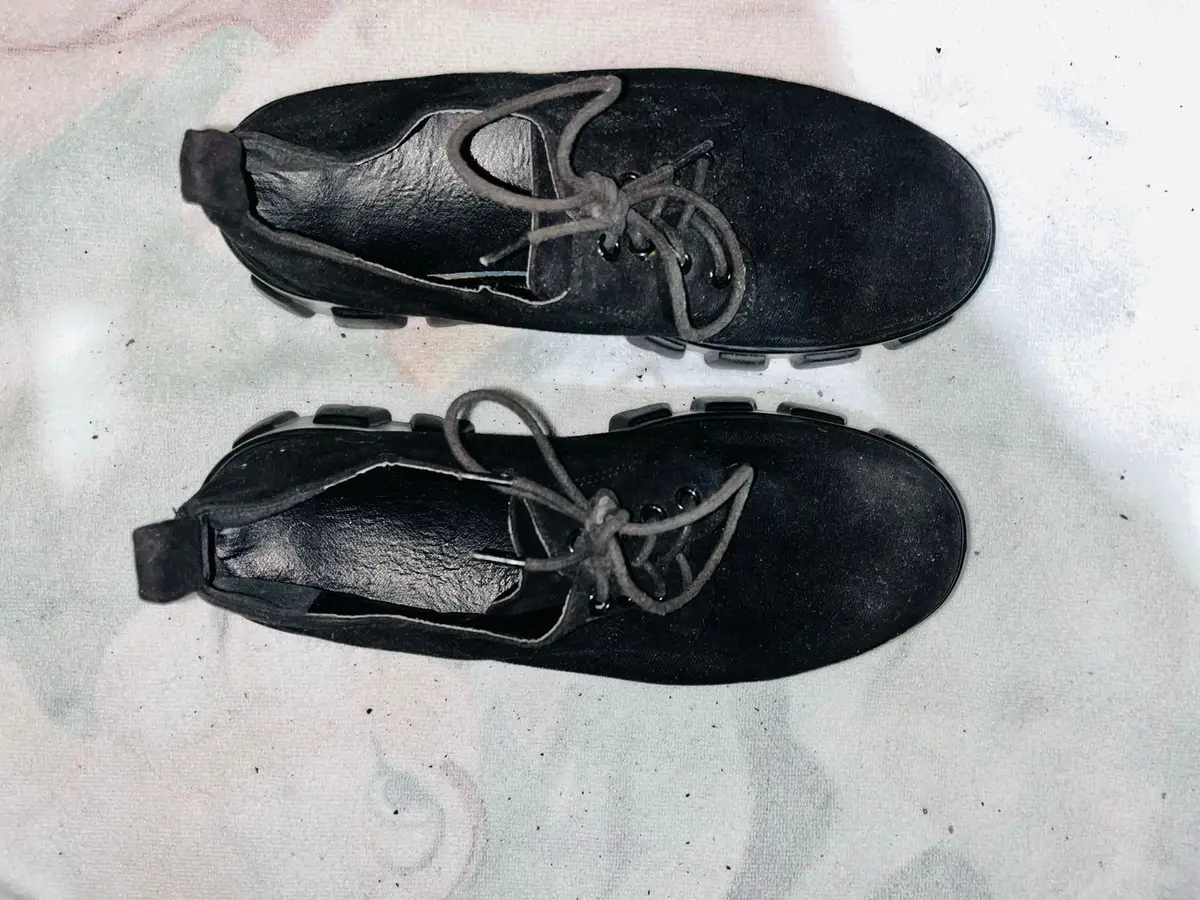 Black Lug Sole Boots Size 41