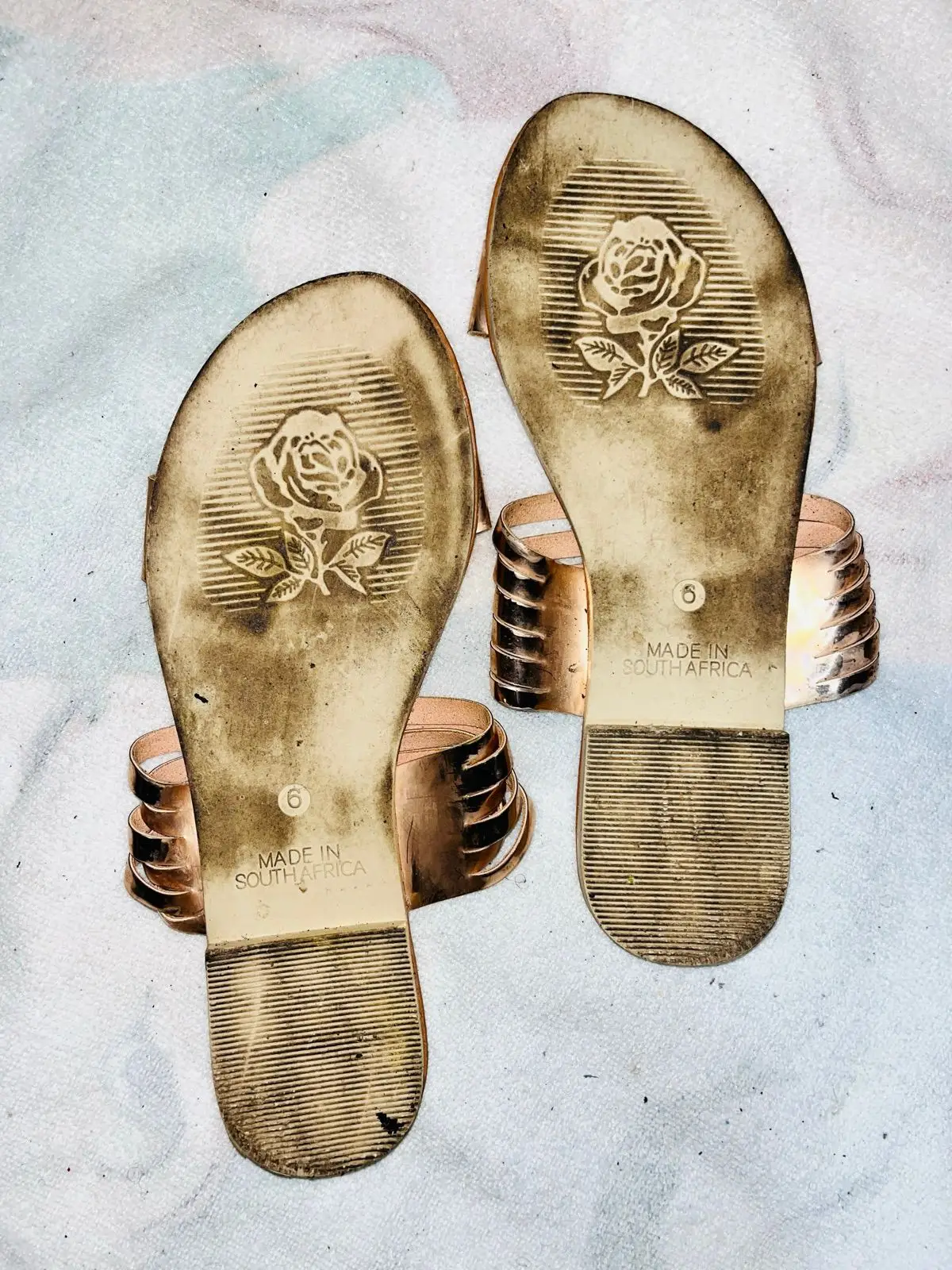 Melina Metallic Strap Flat Sandals