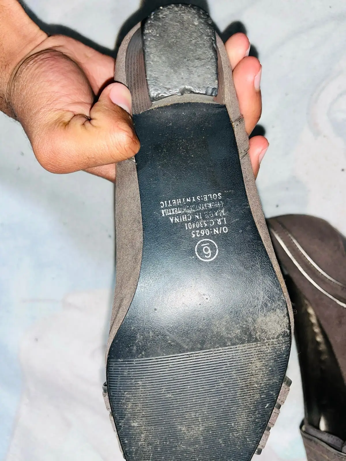 Inspire Grey Comfort Heels Size 9
