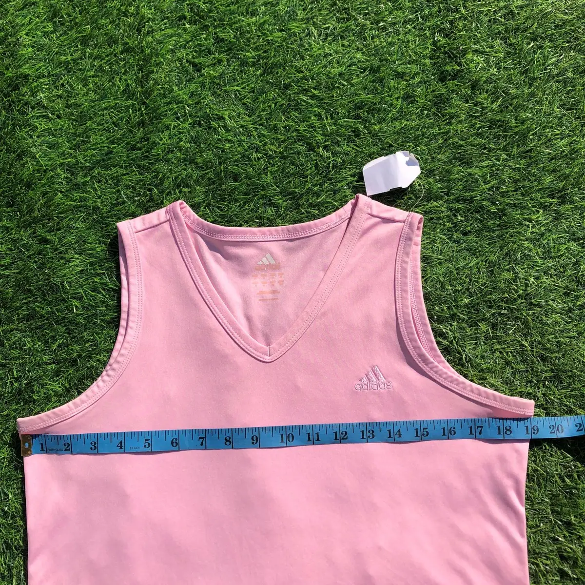 Adidas Pink V-Neck Sleeveless Top