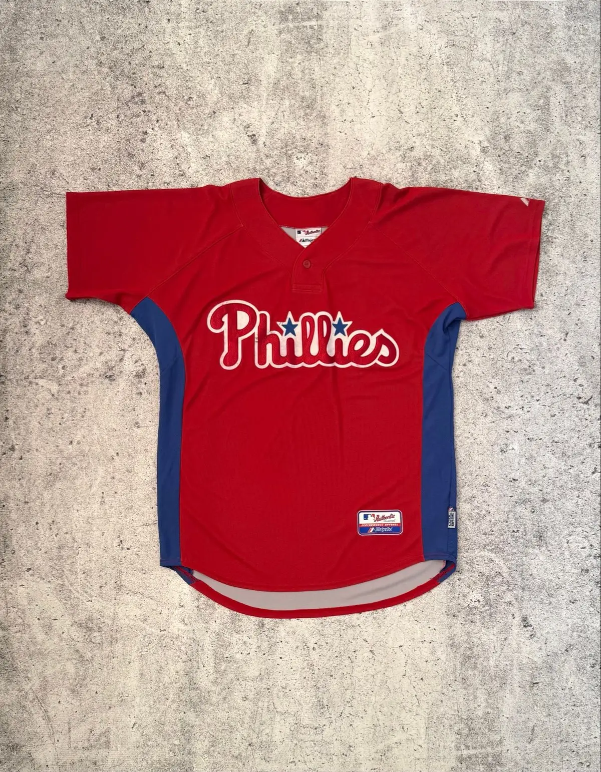Vintage Philadelphia Phillies Majestic Cool Base Jersey Red