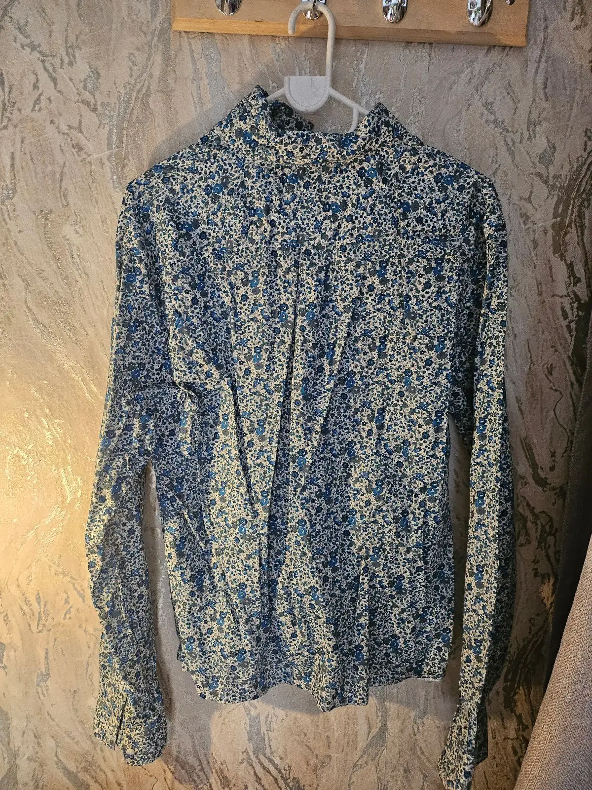 Country Road Blue Floral Long Sleeve Button Up Shirt