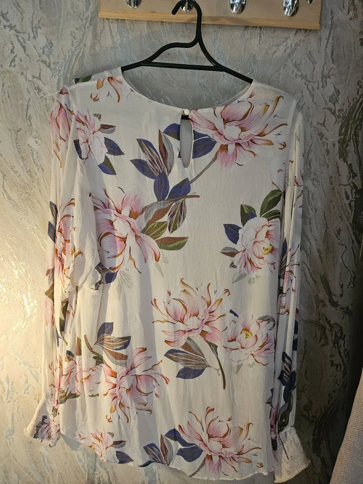 Witchery Floral Print Long Sleeve Blouse Size 12