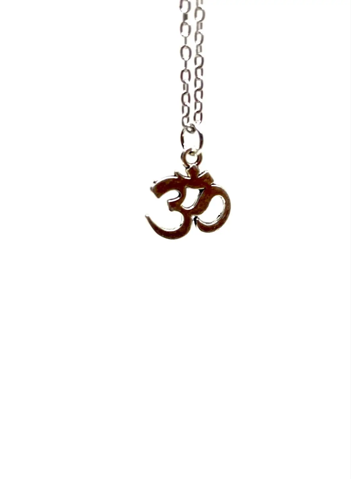 Silver Om Pendant Necklace