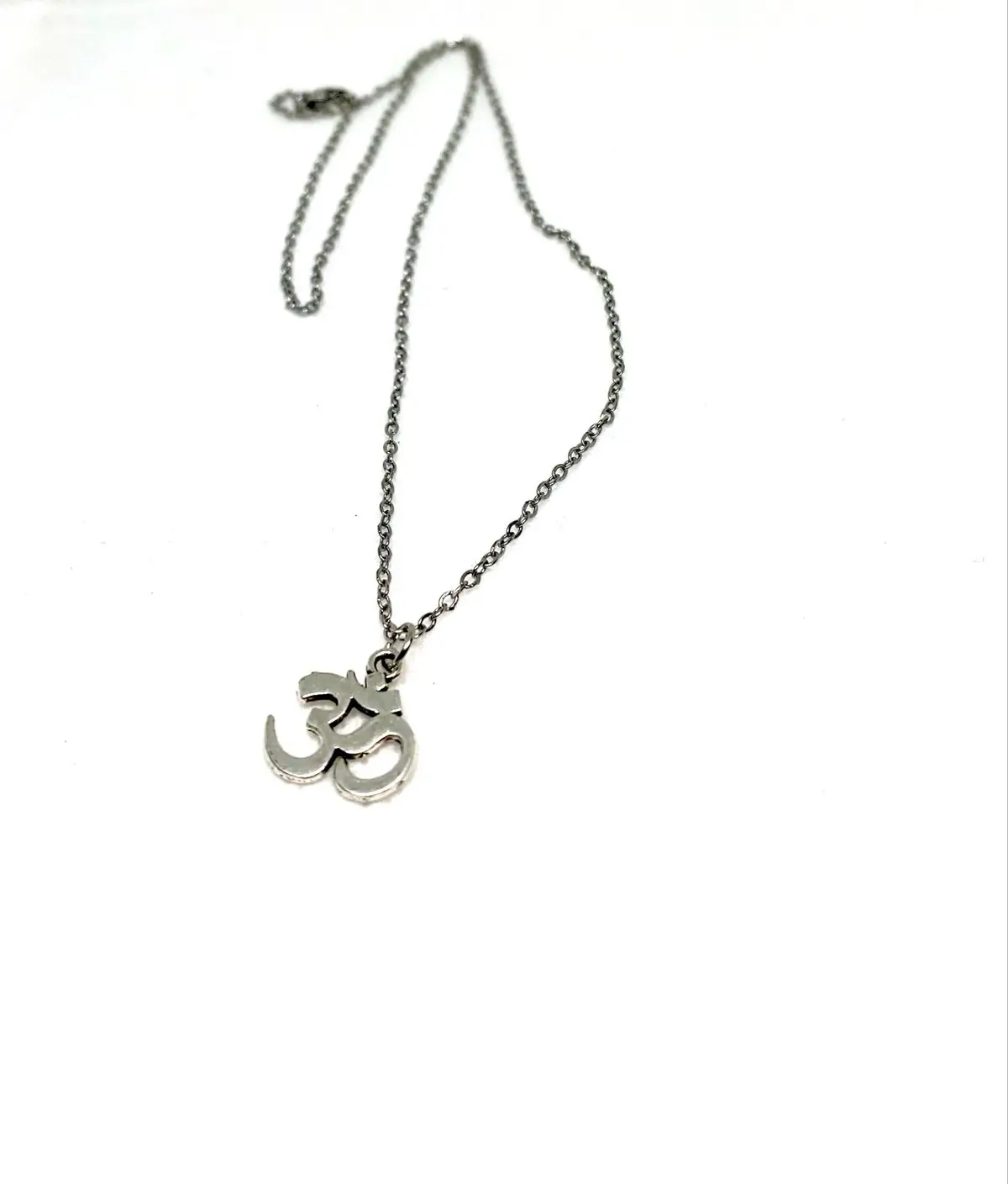 Handmade Silver Om Pendant Necklace