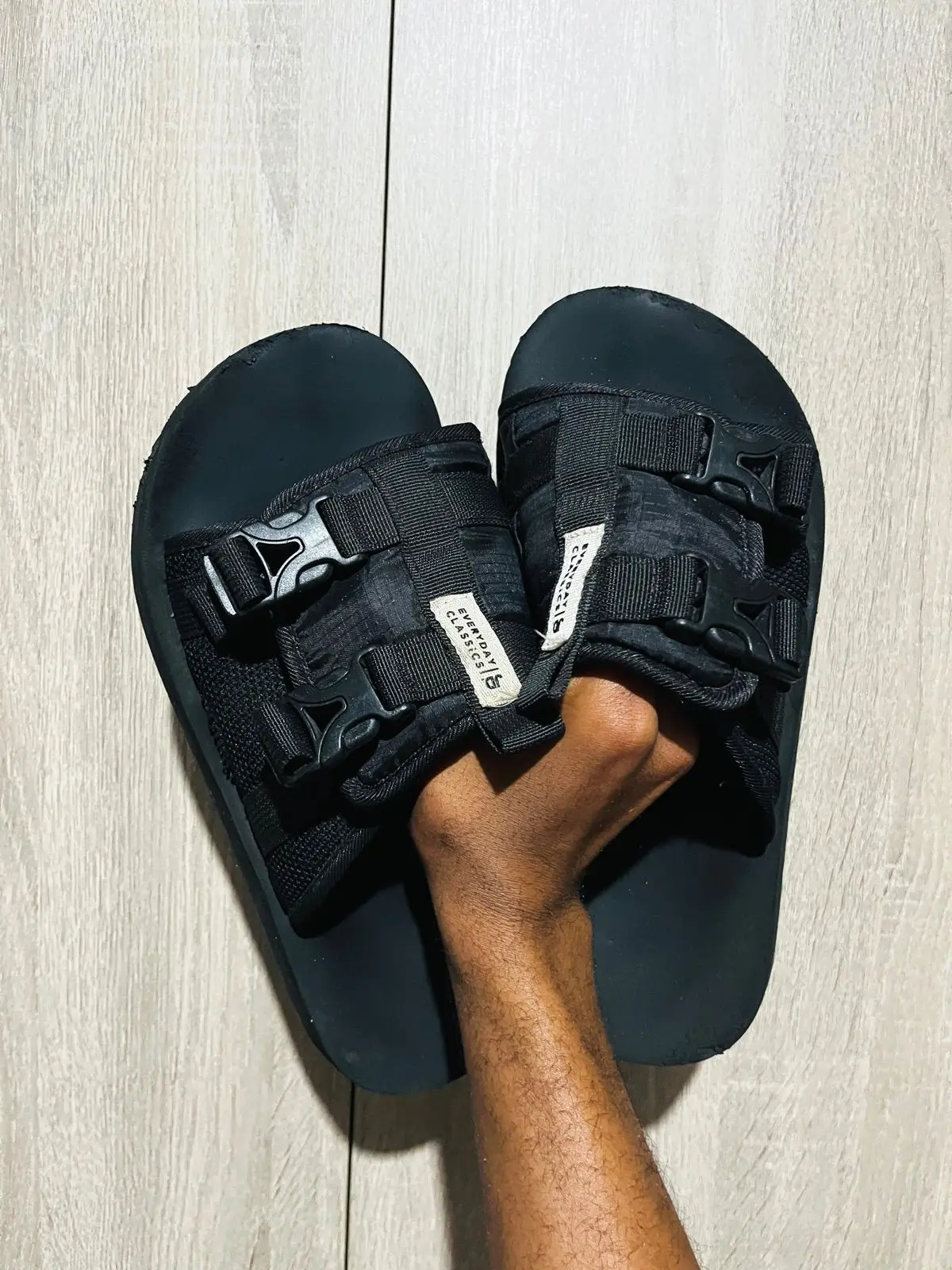 Markham Black Buckled Sandals