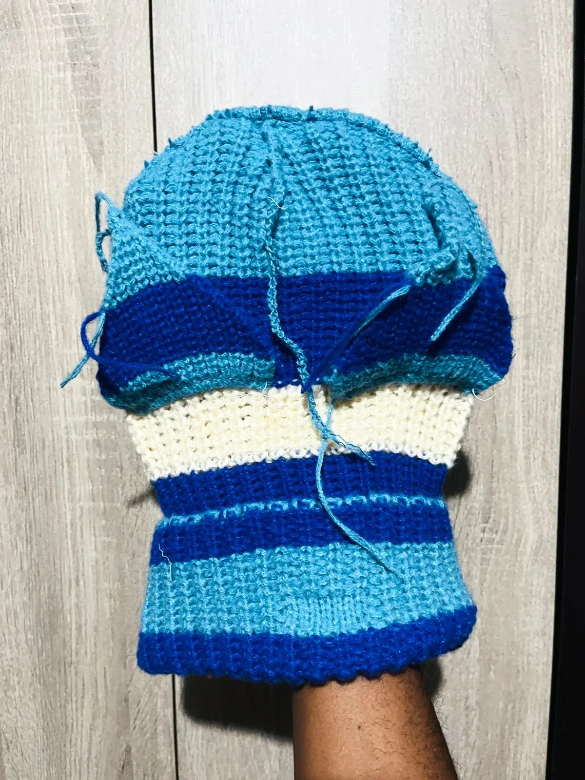 Handmade Striped Crocheted Balaclava