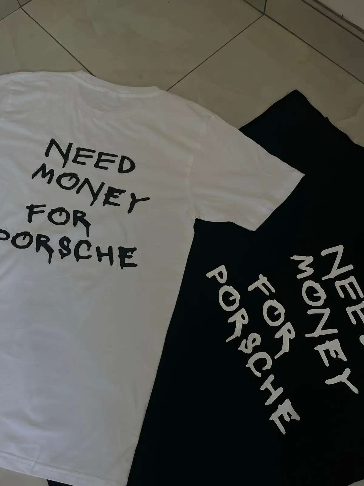 Need Money For Porsche Graphic T-Shirt White
