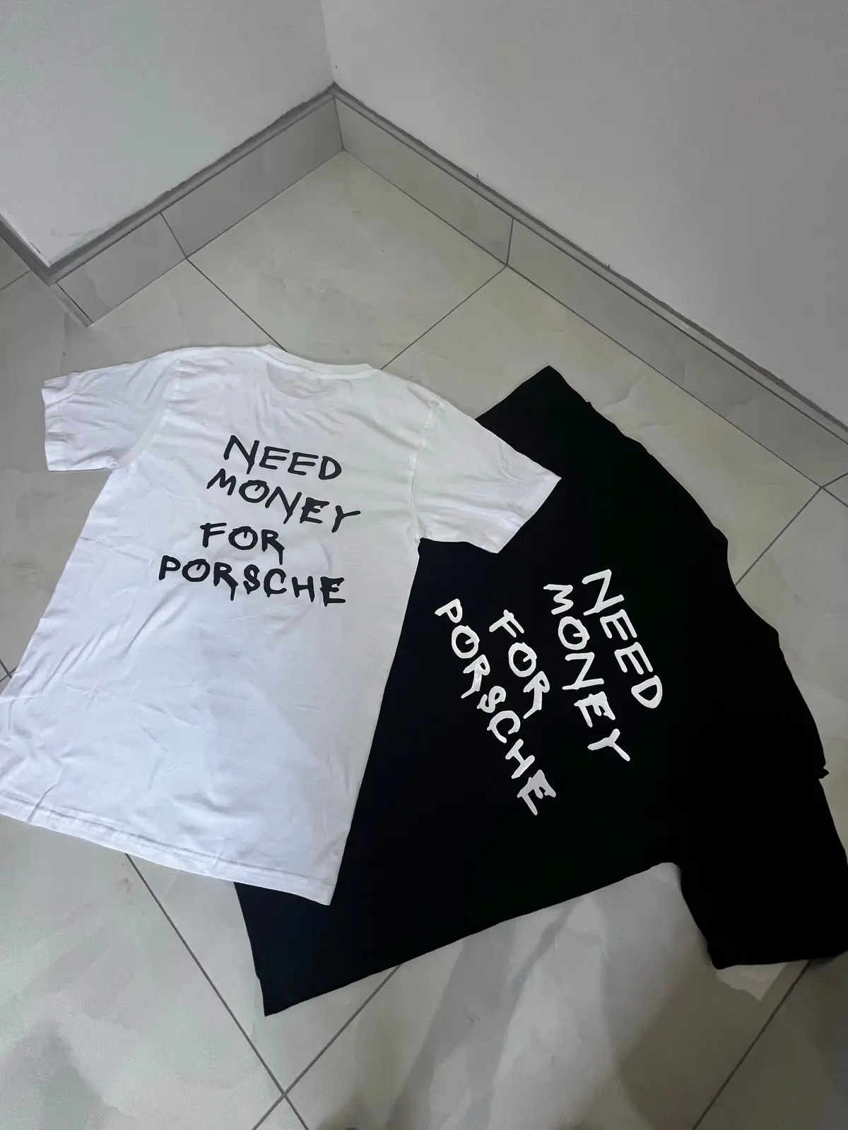 Need Money For Porsche Graphic T-Shirt White