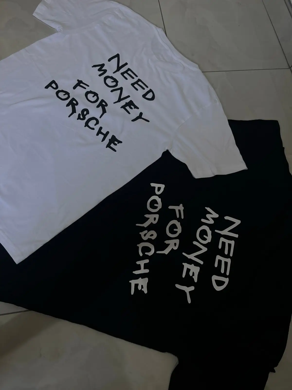Need Money For Porsche Graphic T-Shirt White