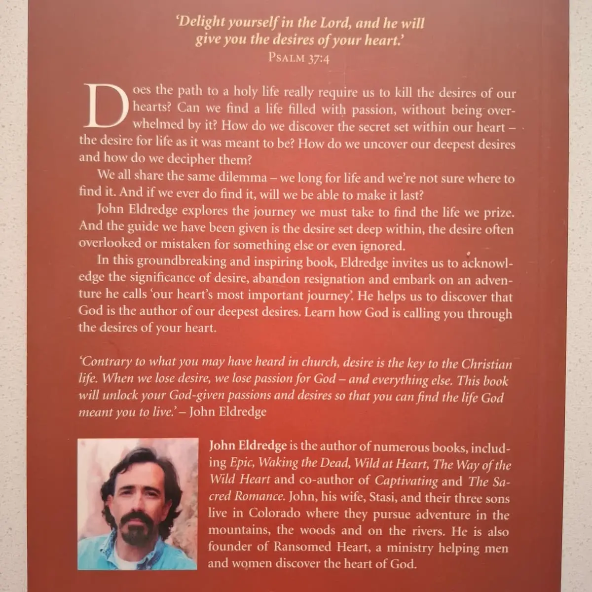 John Eldredge Book Bundle: The Ransomed Heart & Desire