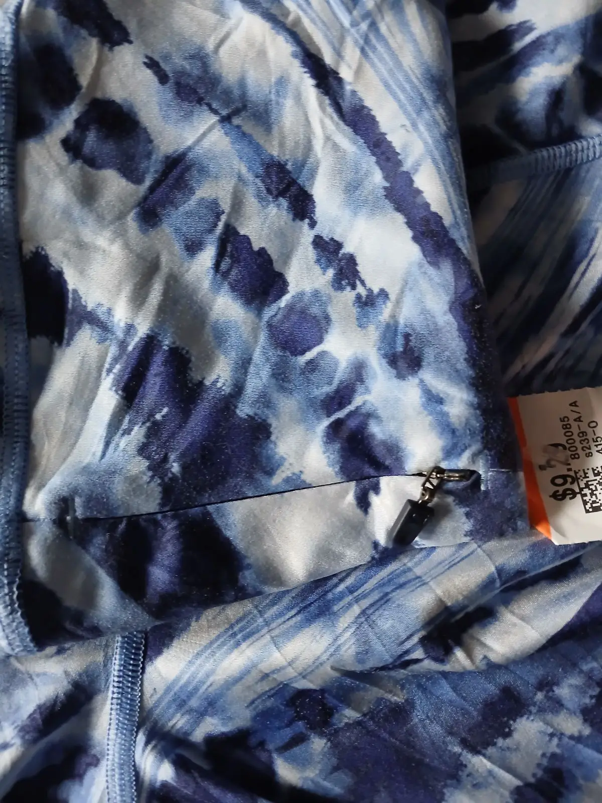Blue Tie-Dye Activewear Leggings Medium